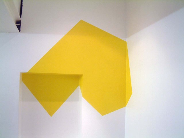 Image courtesy of the artist. 'I.E.B (construction) #107' 2005, acrylic wall painting, 80 x 110cm