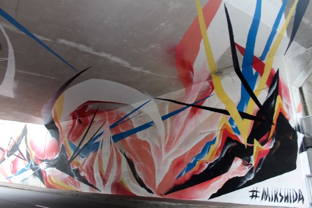 Mik Shida, Mural Creek Street Underpass, Brisbane City. Image: Engage Arts
